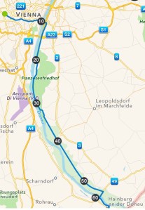 Vienna - Hainburg 65 km