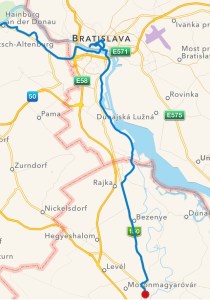 Hainburg-Bratislava-Mosonmagyaróvár 66,5 km