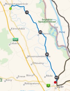 Mosonmagyaróvár - Gyor 42.1 km
